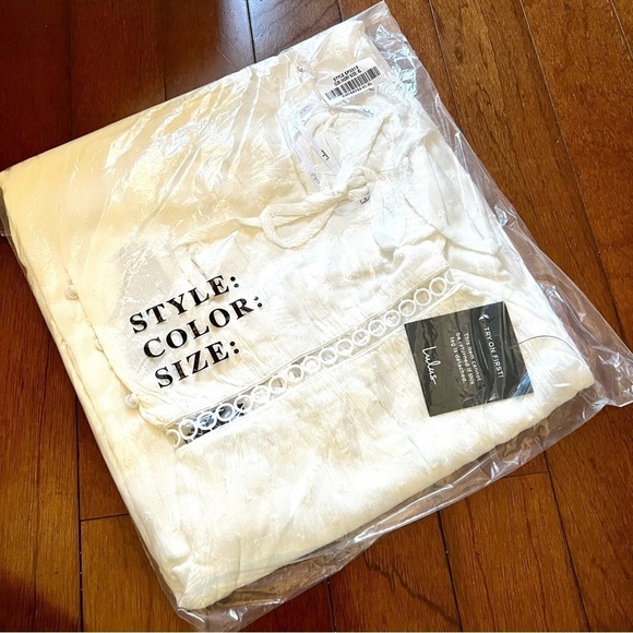 NWT LULU’S Sunny and Chic Ivory Swiss Dot Backless Jumpsuit women size XL - Picture 7 of 10